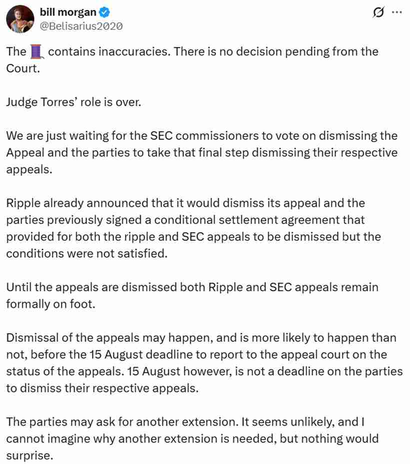 瑞波币(XRP)突破3美元,SEC诉Ripple案有望撤诉